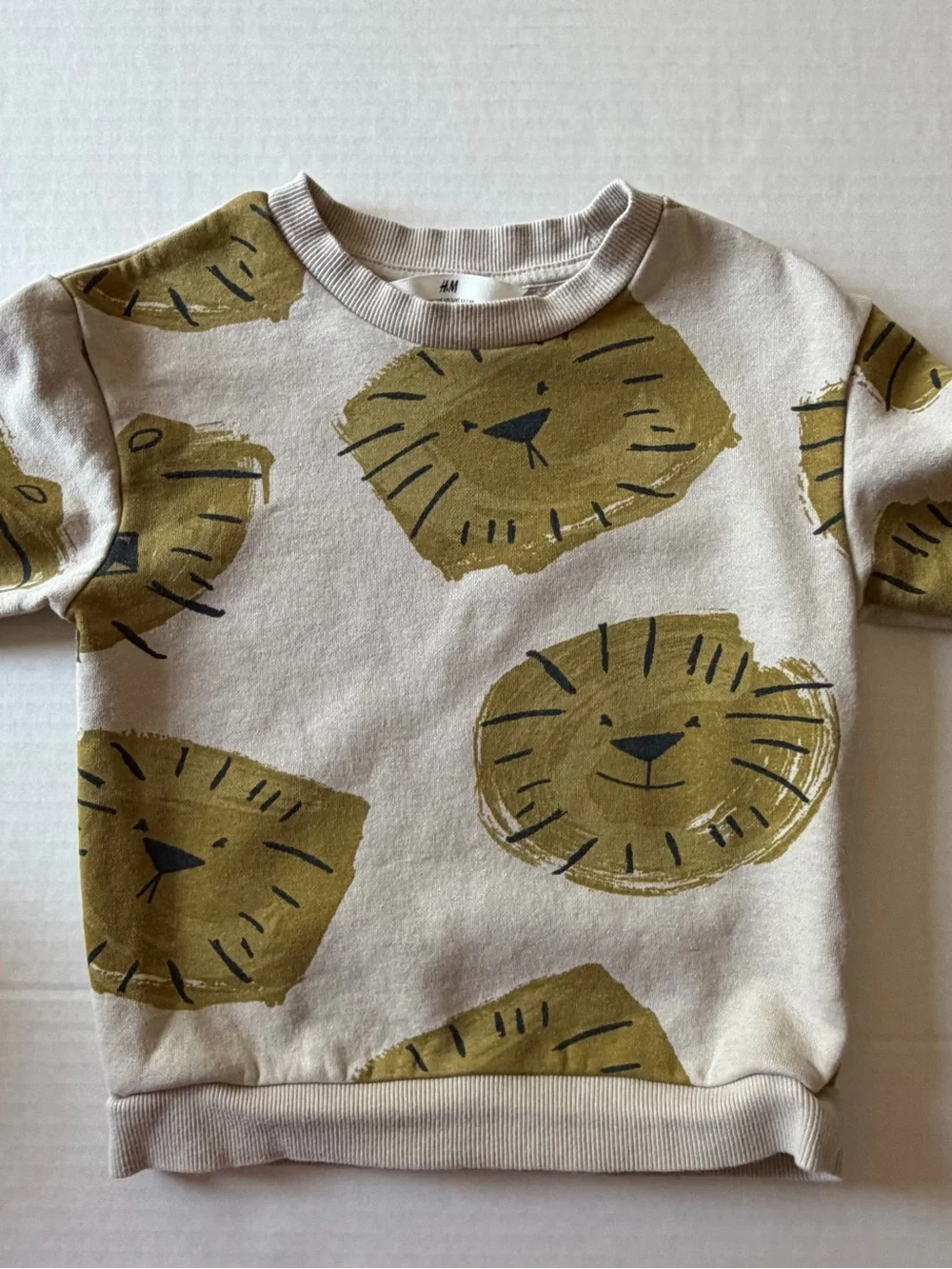 H&M Kids Lion Print Sweatshirt Jogger 2 Piece Set 2-3Y